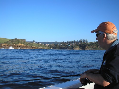 Casting at Black Head rocks at Gerroa