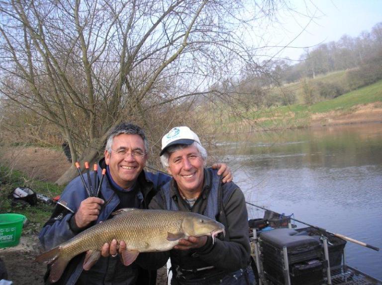 Dave Harrell - doing what he does best - catching barbel on the float.
