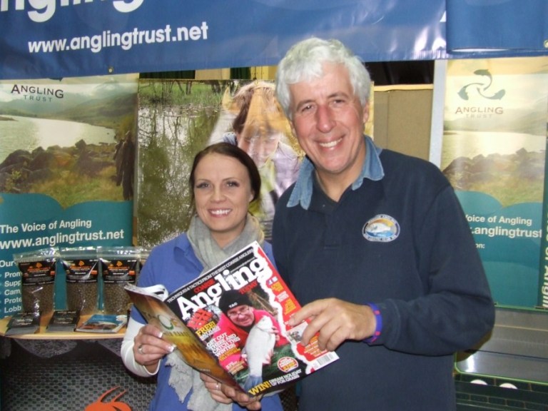 Bev Clifford plugging the excellent Coarse Angling Today with occasional contributer Martin Salter