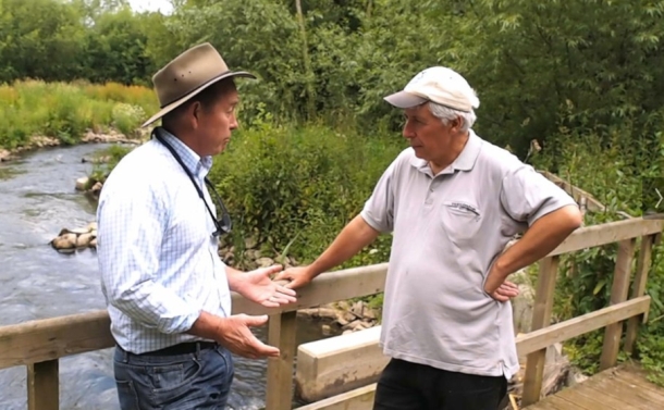 Australian Conservation manager on his recent visit to the Uk where he was impressed by habitat improvement projects including this fish pass on Berkshire's River Loddon