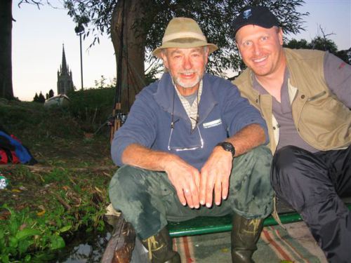 Steve Wozniak with Roger at Marlow weir. Steve flew in from California for his funeral