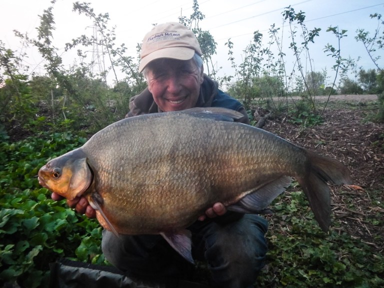 A big, beautiful Walthamstow bream of 13lbs 6ozs - new personal best for a happy Martin