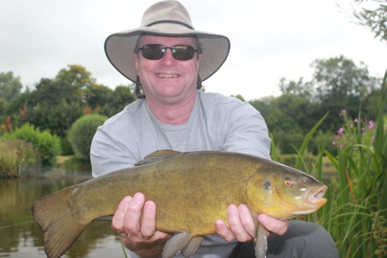 This fine looking Marsh Farm tench helped Mick to forget about the Ashes drubbing that had caused national mourning back in Oz.