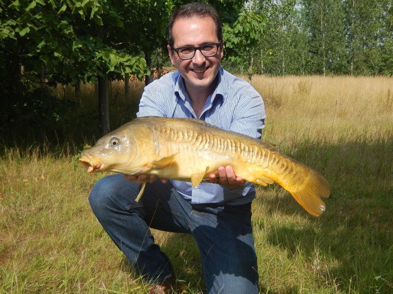 Owen Smith MP with a nice fly caught carp. 
